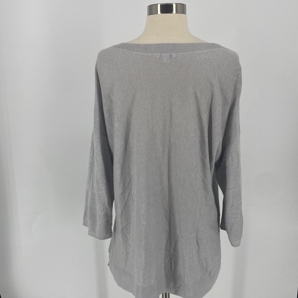 J. Jill Linen Rayon BlendLong Sleeve Crochet Top - Picture 2 of 11